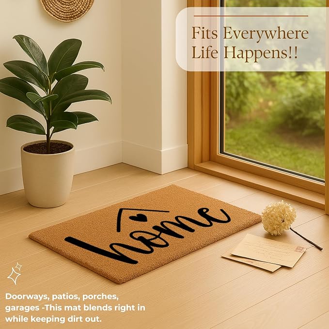 Coir Door Mats 17" X 30", Non-Slip Sturdy, PVC Backed Heavy Duty, A Home Made - Image 9