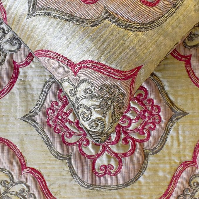 The HomeCentric King/Queen/Twin Pink Designer Queen 74"x18" Bed Runner - Image 2