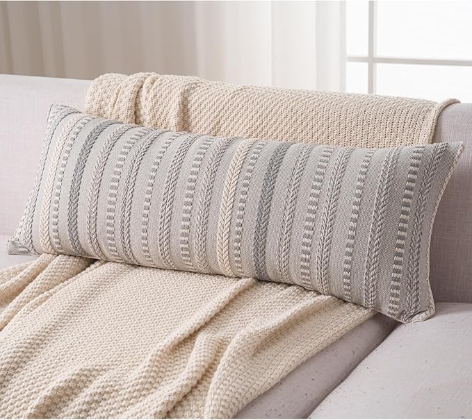 Boho Lumbar Pillow Covers 14x36 Long, Farmhouse Decorative Couch Pillow Cases by Cethom