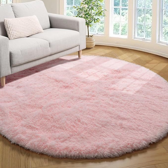 ONASAR Light Pink Round Area Rugs 2ft - Image 9