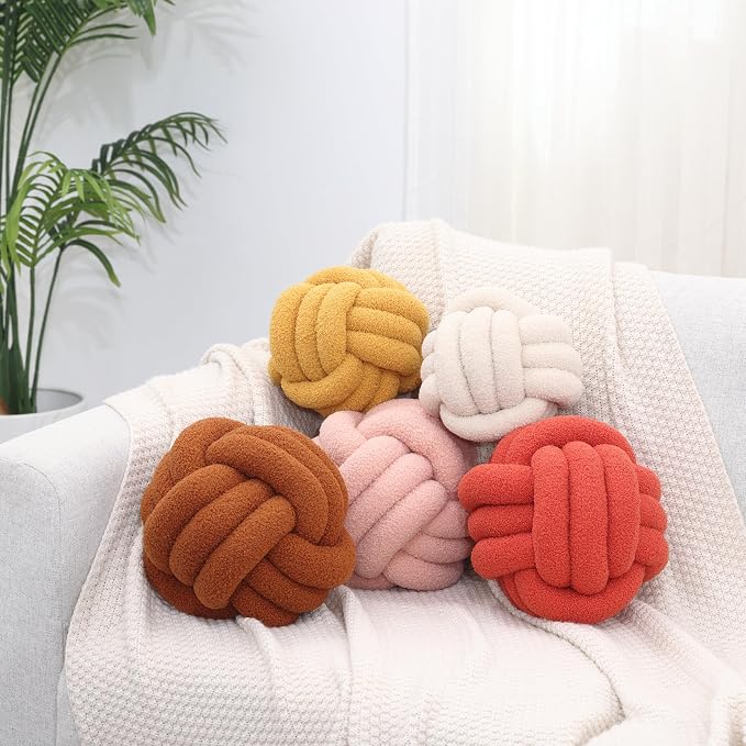 Petrella Knot Pillow Throw Pillows Ball Round Throw Pillows Home Decor Cushion - Image 6