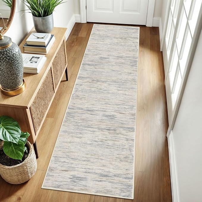 2x8 Modern Abstract Runner Rug for Hallways, Non-Shedding Washable Rug for - Image 3
