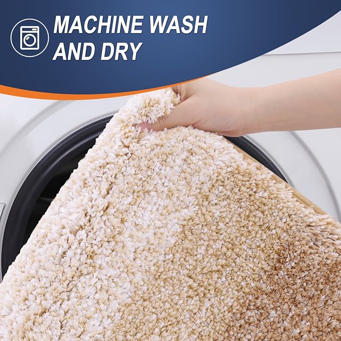 OLANLY Bathroom Rugs Mat 36x24, Extra Soft Absorbent Microfiber Bath Rugs - Image 5