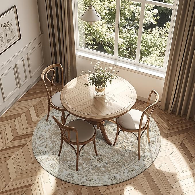 jinchan Fiora Round Rug 6ft Area Rug - Image 3