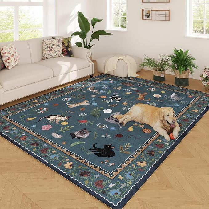 Rugcomf Area Rugs 8x10 Rug for Living Room Clearance Washable Boho Area Rug Non by Rugcomf