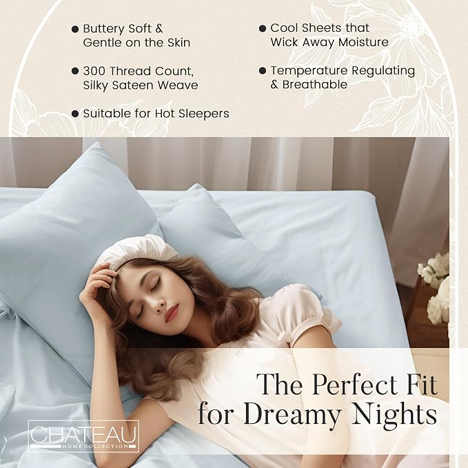 100% Organic Cotton Sheets King Size, 4 Piece Breathable Bed Sheet Set - Image 4