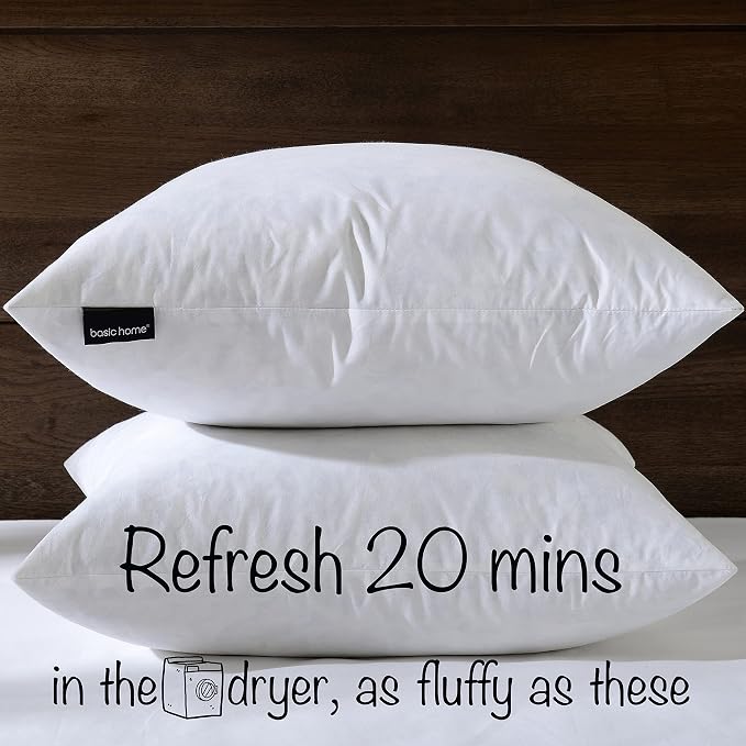 18x18 Decorative Throw Pillow Inserts-Down Feather Pillow Inserts-Square-Cotton - Image 8