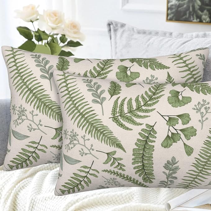 Leaves and Herbs Throw Pillow Cover Case Vintage Floral Botanical Throw Pillows - Image 4