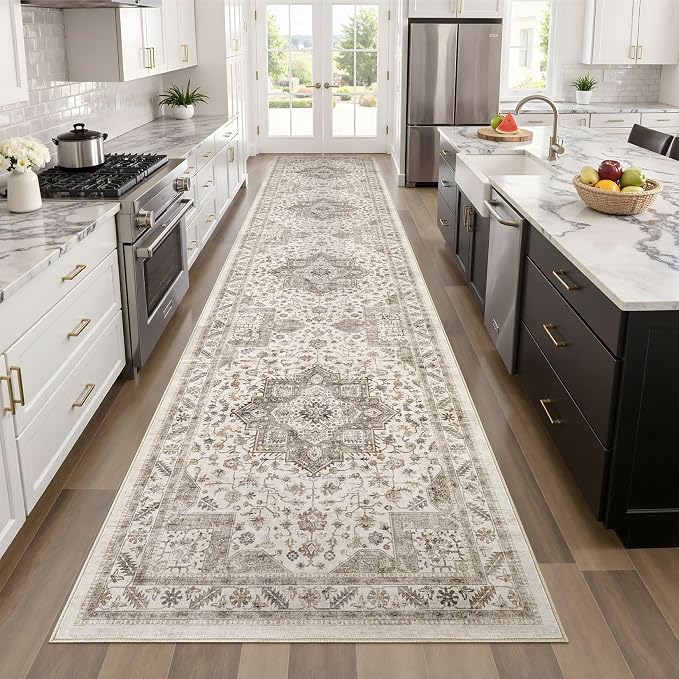 Vintage Hallway Runner Rug 3x14: Large Soft Washable Entryway - Image 7