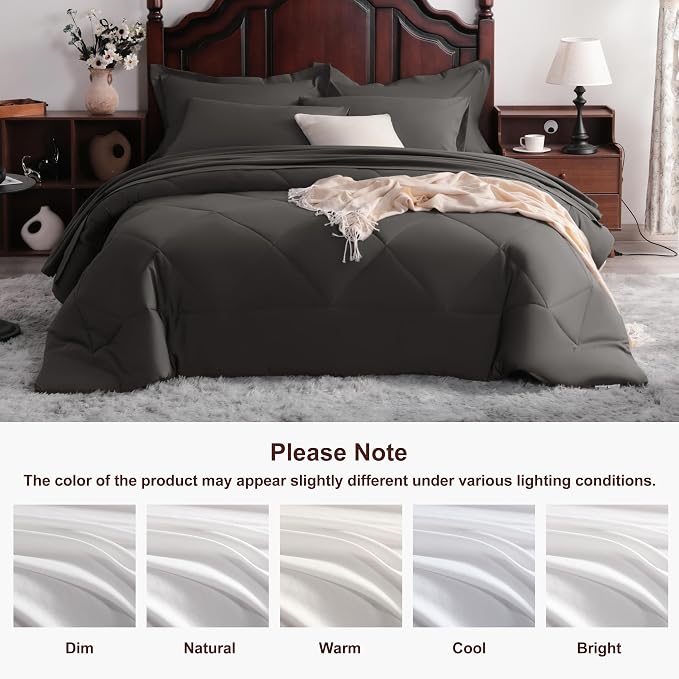 NTBAY Queen Comforter Set with Sheets, 7 Pieces Soft and Breathable Queen - Image 8