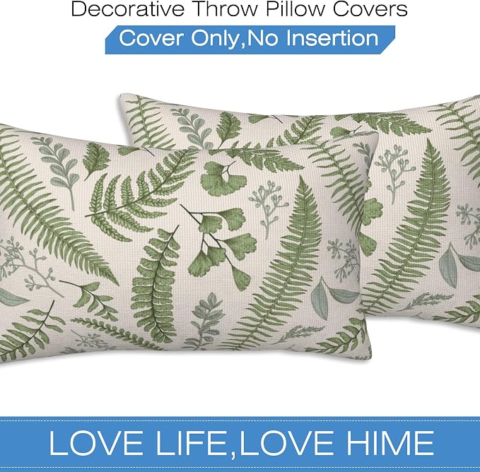Leaves and Herbs Throw Pillow Cover Case Vintage Floral Botanical Throw Pillows - Image 3