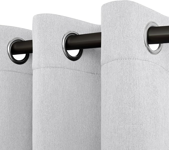 Easy-Going Linen Look Blackout Curtain Grommet Window Curtain Drapes by Easy-Going