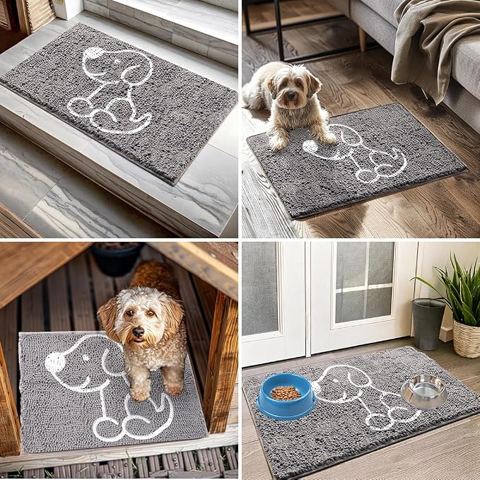 Muddy Mat® Lazy Dog Door Embroidery Mat Super Absorbent Microfiber Indoor - Image 6