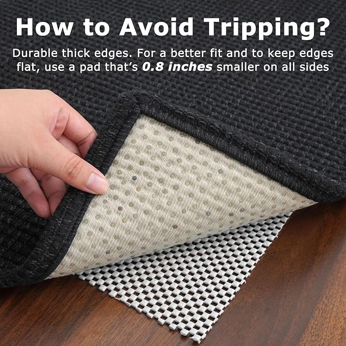 KOZYFLY Washable Area Rug 5x7 ft Rubber Backed Non Slip Rugs - Image 5