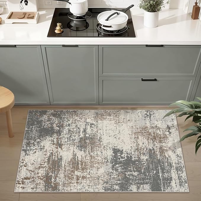 Ciicool Modern Abstract Area Rug 2x3 Washable Small Entryway Rugs, Non-Slip Low - Image 3