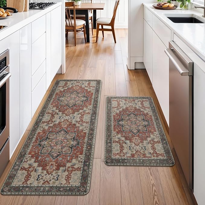 GENIMO Kitchen Mats for Floor 2PCs, Washable Anti Fatigue Mat for Cushioned - Image 3