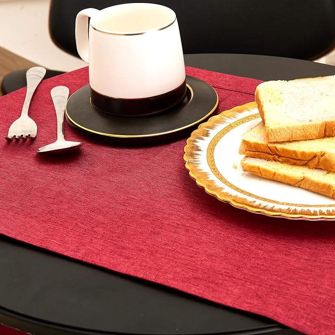 Mebakuk Linen Farmhouse Table Runner Large Burlap Style Soft and Waterproof - Image 5