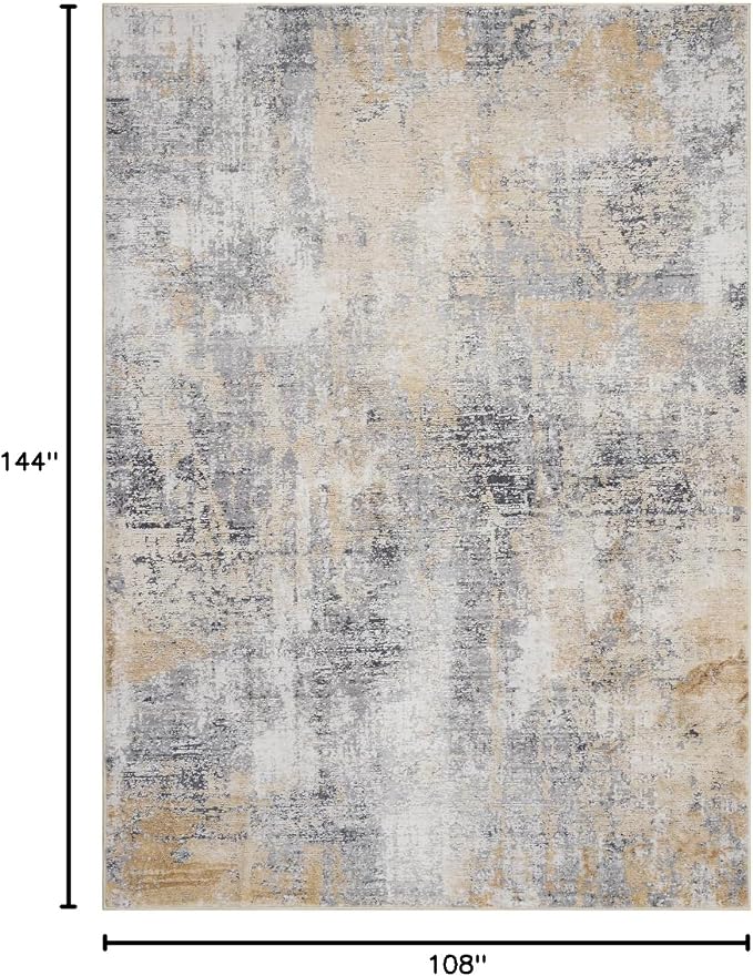 Area Rug 9×12, Large Vintage Boho Rug, Ultra-Soft Low Pile, Non Slip, Stain - Image 2