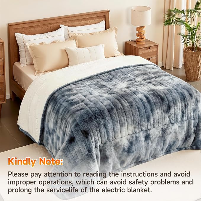 Heated Blanket Electric Throw Blanket 50"x60" Fast Heating Electric Blanket - Image 7