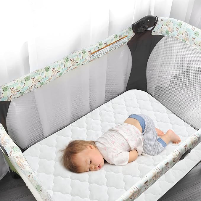 Pack and Play Sheets and Waterproof Pack n Play Mattress Protector Pad Cover 4 - Image 2