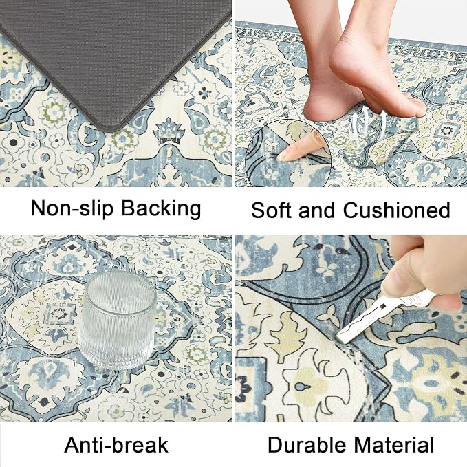 Ileading Anti Fatigue Kitchen Rugs Sets of 2 Cushioned Kitchen Mats - Image 4