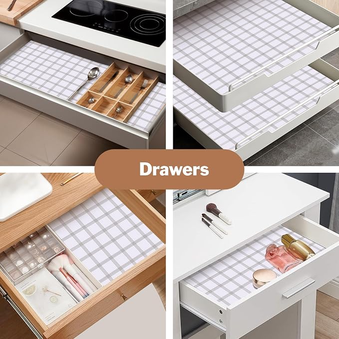 Drawer and Shelf Liner for Kitchen Cabinet: 17 in X 20 Ft Non Slip Waterproof - Image 5
