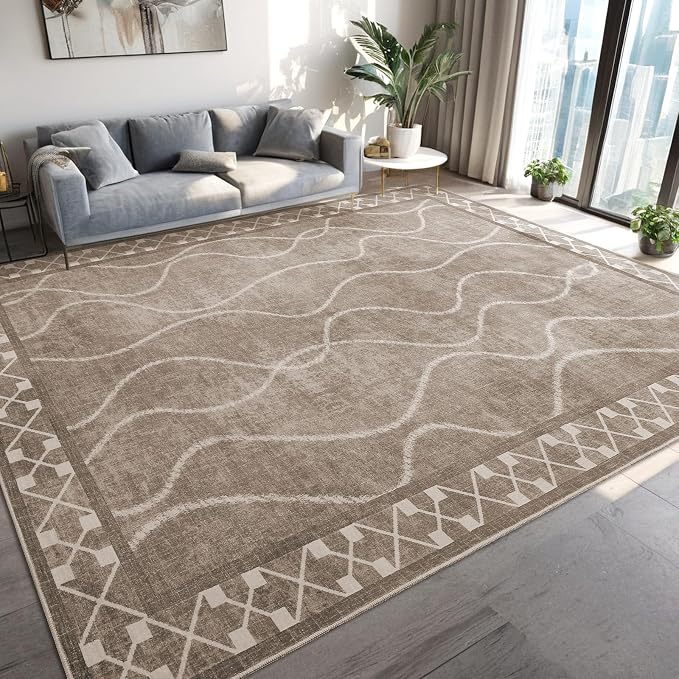 Area Rugs 6x9 Washable Rug, Non-Slip Rugs by Woottpe