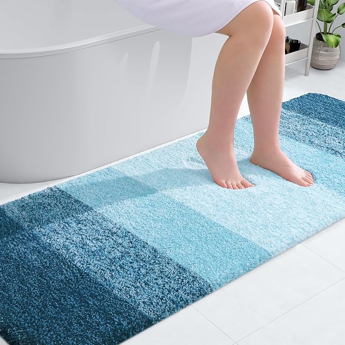 OLANLY Bathroom Runner Rugs 70x24, Extra Soft Absorbent Microfiber Bath Rugs by OLANLY