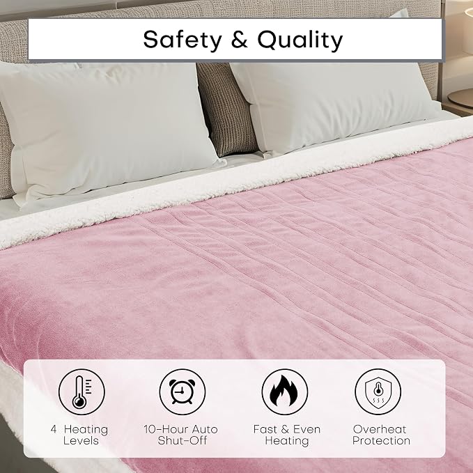 Electric Heated Blanket Throw Size 50"x60" - Image 7