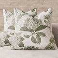 Foindtower Set of 2 Linen Floral Vintage Throw Pillow Covers Neutral Accent by Foindtower