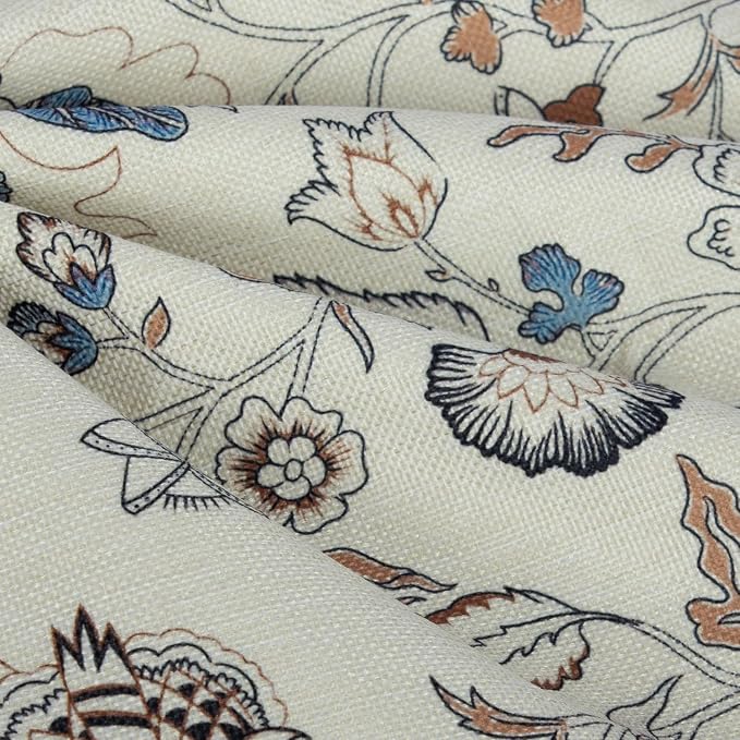 Vintage Flroal Pillow Cover 18x 18 Set of 2, Chinoiserie Blooming Blue Flower - Image 4