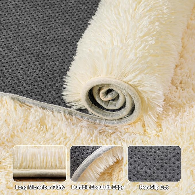 Area Rugs for Living Room, Shaggy Carpets for Living Room, Upgrade Non-Slip - Image 7