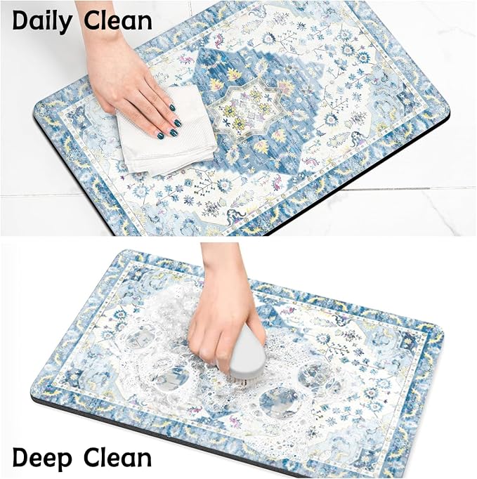 Pet Food Mats for Floor, Absorbent Dog Mat for Food and Water Dispenser Mat - Image 7