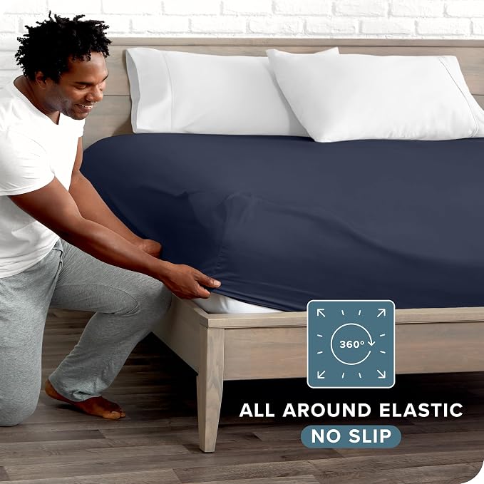 Bare Home Fitted Bottom Sheet King Size - Image 3