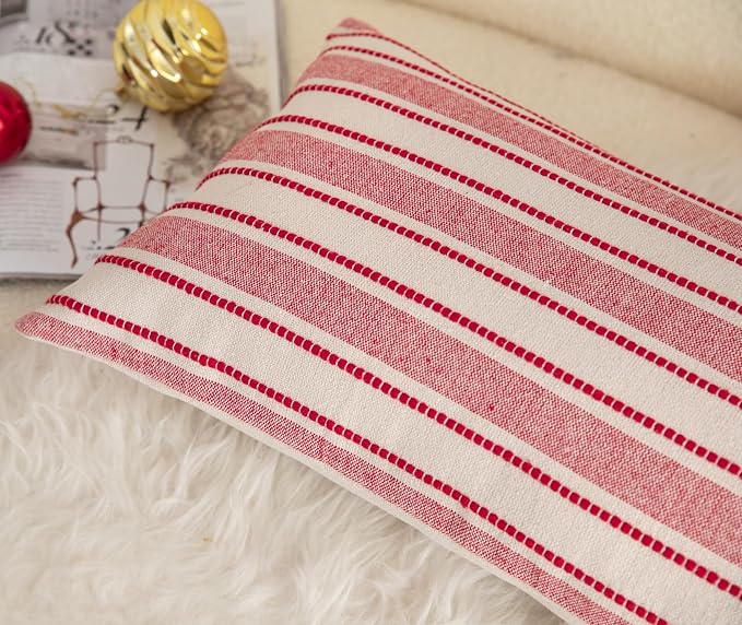 Christmas Lumbar Pillow Covers, Boho Textured Long Accent Pillow Case, Chair - Image 4