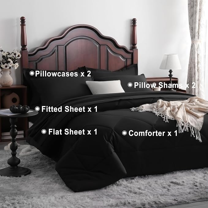 NTBAY Queen Comforter Set with Sheets, 7 Pieces Soft and Breathable Queen - Image 4