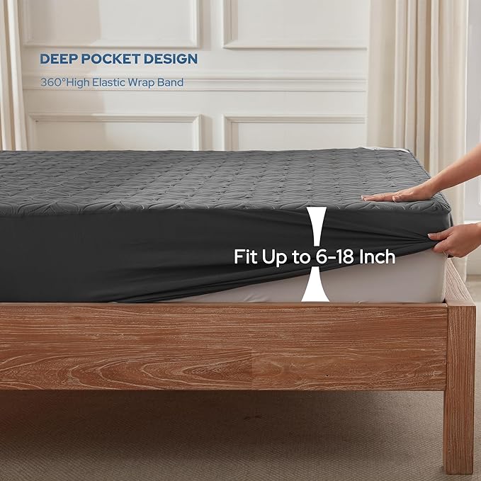 BEDLORE Waterproof Mattress Protector, Queen Size Mattress Pad Noiseless - Image 4