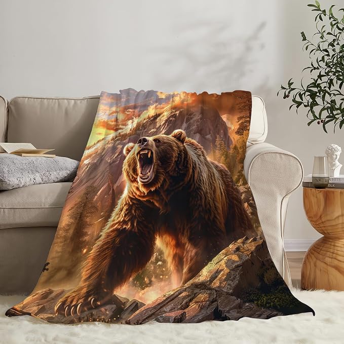 Bear Animal Throw Blanket - Image 7
