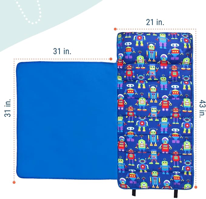 Wildkin 43-inch Kids Nap Mat – Soft Microfiber Toddler Sleeping Mat - Image 4