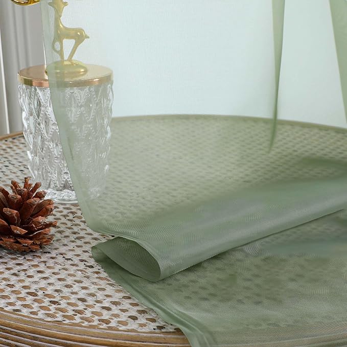 OVZME Sage Green Bedroom Curtains 96 Length - Image 4
