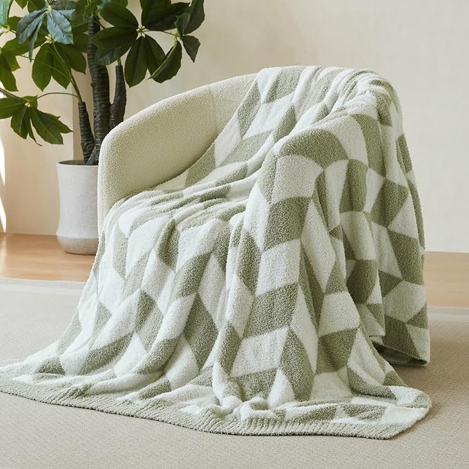 Snuggle Sac Sage Green Bedding Blankets Twin Size, Super Soft Warm Blankets - Image 3