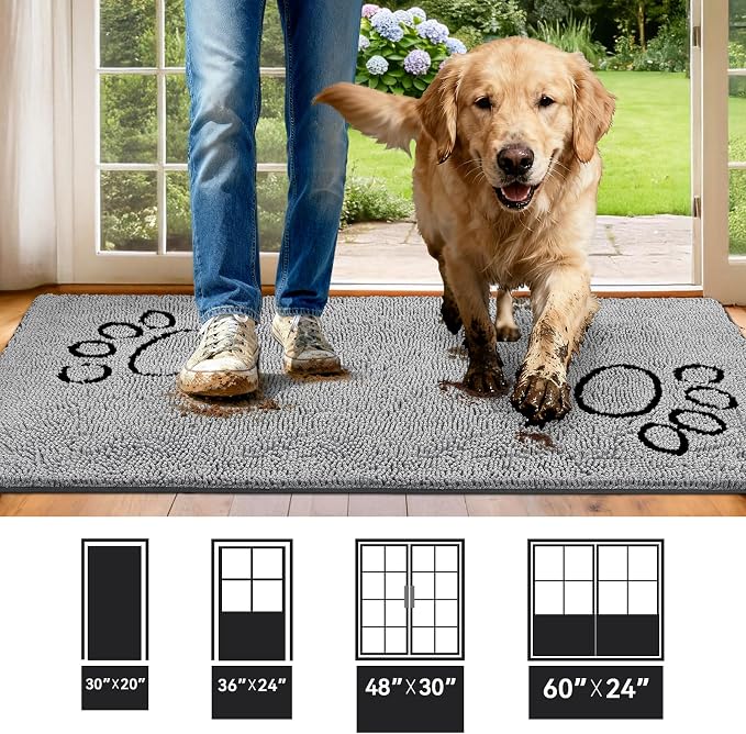 Bcoimo Super Absorbent Dog Door Mat, Pet Rugs - Image 2