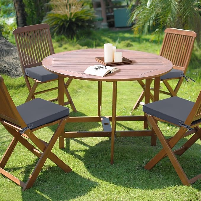 Outdoor Chair Cushions Set of 2: Waterproof & Fade Resistant Seat Cushion - Image 2