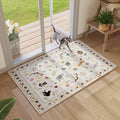 Rugcomf Door Mat Indoor Entrance 2x3 Rug Machine Washable Boho Floral Animal by Rugcomf
