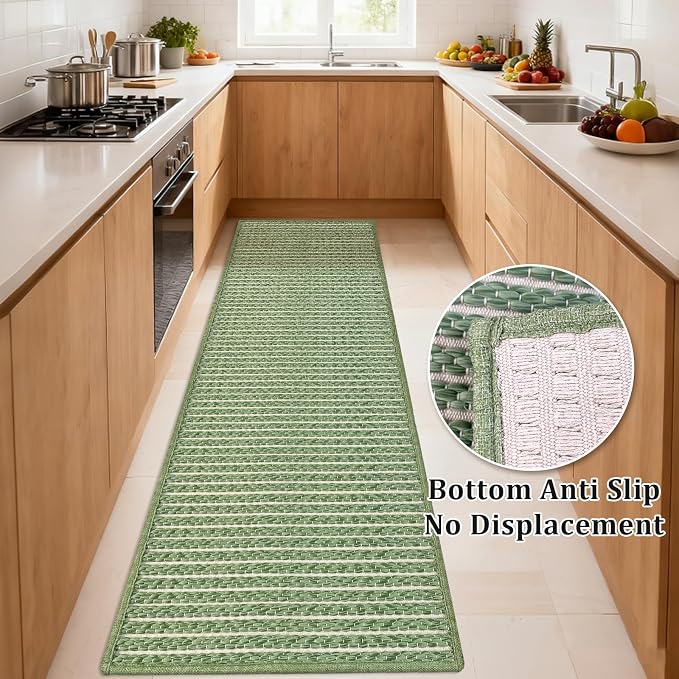 Braided Hallway Runner Rug, Super Absorbent Kitchen Mats - Image 3