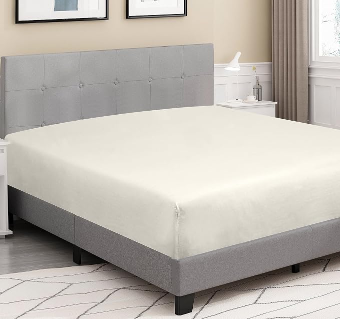 ROYALE LINENS 300 Thread Count 100% Long Staple Combed Cotton Fitted Sheet Full - Image 4