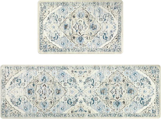 Ileading Anti Fatigue Kitchen Rugs Sets of 2 Cushioned Kitchen Mats by Ileading