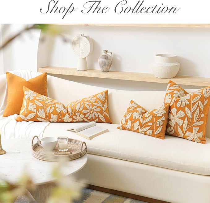 BlissBlush Fall Throw Pillow Cover 12x20, Tufted Farmhouse Textured Pillowcase - Image 7