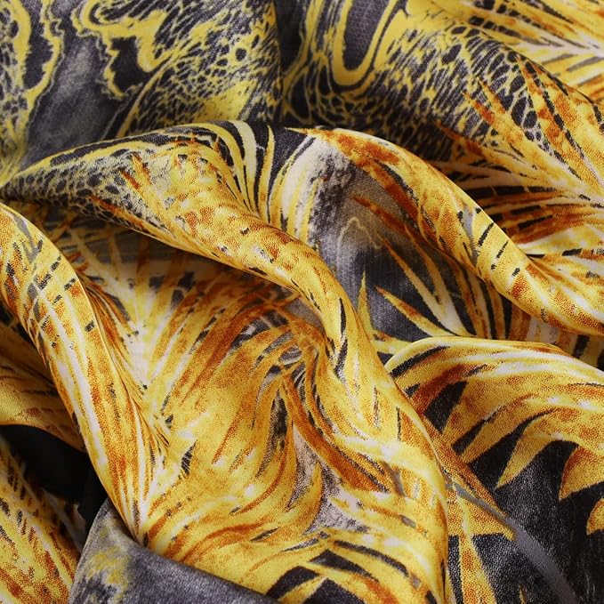 Fashion Scarves Scarf 100% Silk Feeling Scarf Silk Like Scarves Long - Image 6
