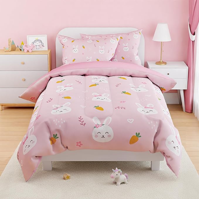 SANDJEST Rabbit Comforter Set Full Size 98x86in - Image 5